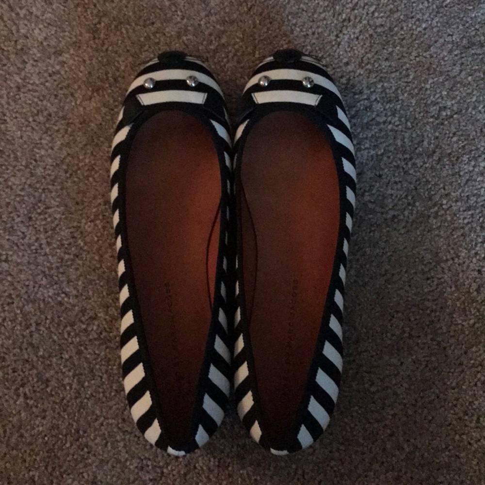 Marc Jacobs Striped Canvas Mouse Flat size 9.5